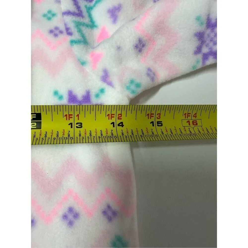 NWT The Children's Place Girl Fleece Hooded Pullover Patterned Fairsile Size S
